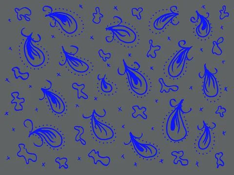 Blue abstract pattern on gray background illustration Stock Illustration