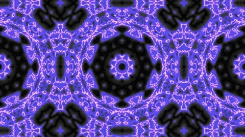 Blue abstract patterns gracefully move through a dark background. Video stock 342131865