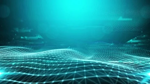 Blue Abstract plexus technology background. Digital data Stock Footage 84149449