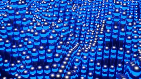 Blue Abstract Pole Animation Full HD Stock Footage 158399747