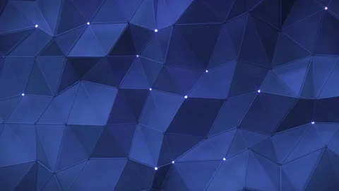 Blue abstract polygonal geometric background seamless loop 3D render animation Stock Footage 160726166