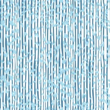 Blue abstract random shapes seamless pattern on stripes background. Stockillustratie