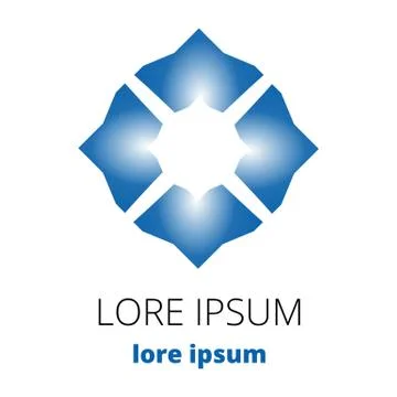Blue abstract round logo Stock Illustration