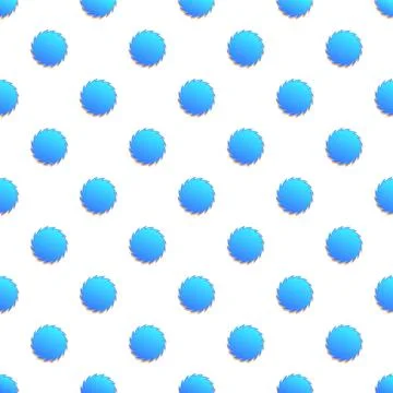 Blue abstract saw blade circles seamless pattern 스톡 일러스트