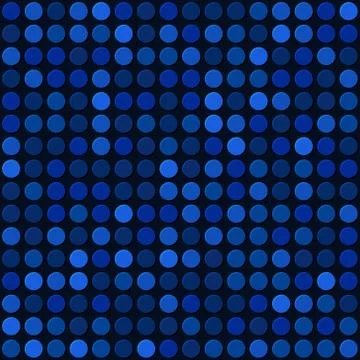 Blue Abstract Seamless Background with Bubbles Spot. Vector Stock Illustration