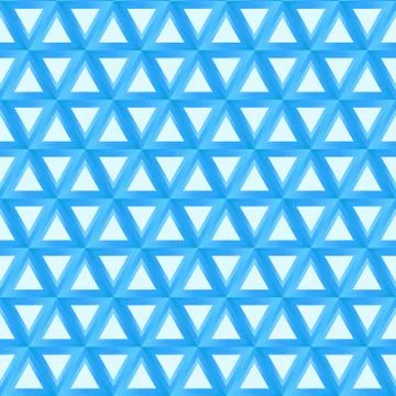 Blue abstract seamless pattern - vector background made of triangles イラスト素材