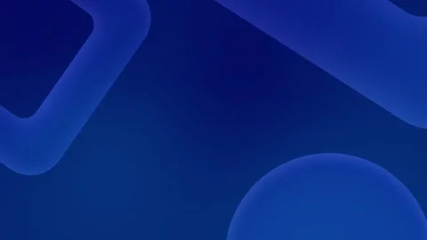 Blue abstract shapes over a dark background, featuring rounded and angular forms Stock Footage 305344712