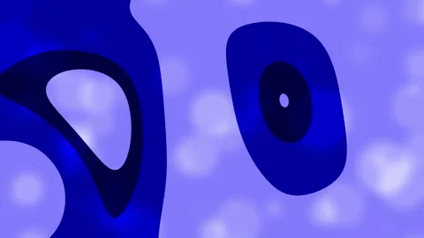 Blue abstract shapes in varying sizes against a white blurred background Stock Footage 290291301