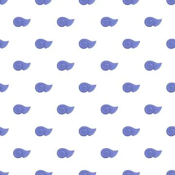Blue abstract shell pattern creating a seamless background Illustrazione stock