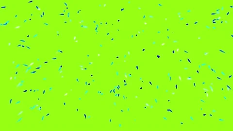 Blue abstract silhouettes of fish on green screen. Abstract festive background Stock Footage 238917031