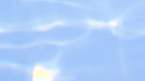 Blue abstract smooth bokeh light leak, water blurred motion, sunlight lens flare Stockbeeldmateriaal 311511440