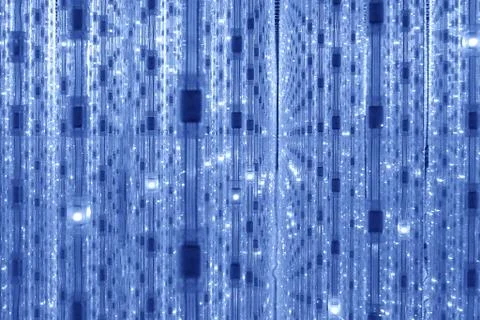 Blue abstract sparkle background for technology science modern concept Photos
