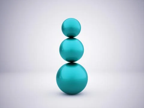 Blue abstract sphere concept rendered Stock Illustration