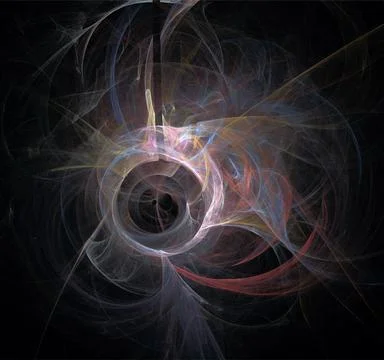 Blue abstract spherical linear pattern on black background, wallpaper, design 스톡 일러스트