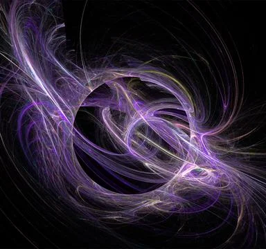 Blue abstract spherical linear pattern on black background, wallpaper, design Illustrazione stock