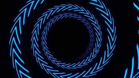 Blue Abstract Spiral Moving Background VJ Loop in 4K Stock Footage 321480508