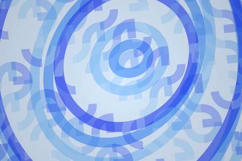 Blue abstract spiral pattern with geometric shapes Stock Photos