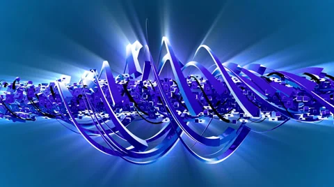 Blue Abstract Spirals 4K Stock Footage 37062502