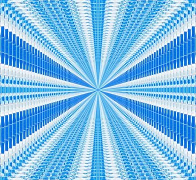Blue, abstract square illustration of colored lines Stock Illustration