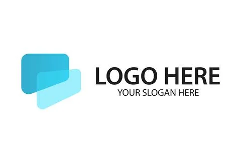 Blue Abstract Square Shape for Business Identity Logo Design	 Illustrazione stock
