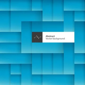 Blue abstract squares background with space for text. Vector illustration Illustrazione stock