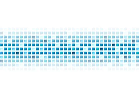 Blue abstract squares tech mosaic background Illustrazione stock