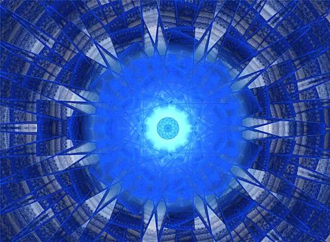 Blue abstract star abstraction Stock Illustration