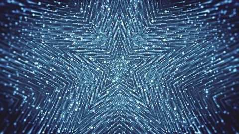 Blue Abstract Star Stock Footage 152945136