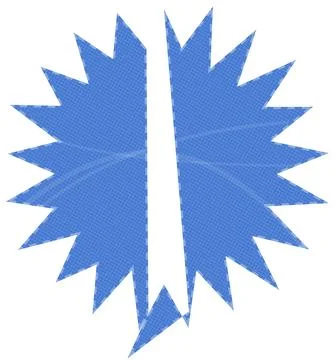Blue abstract starburst explosion icon Stock Illustration
