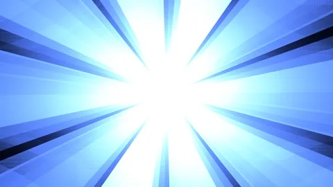 Blue abstract starburst, light rays background, glowing dynamic motion anim.. Stock Footage 337574241