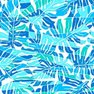 Blue abstract surf pattern in a seamless pattern Stock Illustration