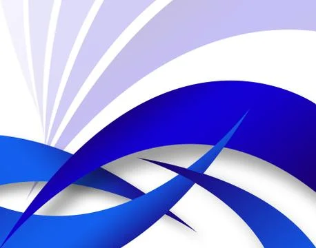 Blue Abstract Swoosh Layout Stock Illustration