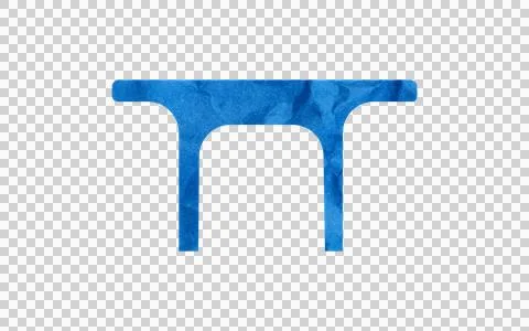 Blue Abstract T-Shaped Graphic Element 스톡 일러스트