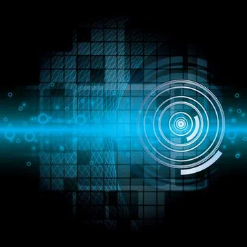 Blue abstract tech background Stock Illustration