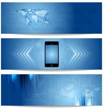 Blue abstract tech banners for web design Blue abstract tech banners for w... 스톡 사진