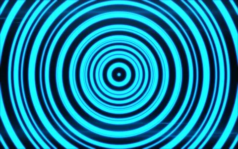 Blue abstract tech circles glowing background イラスト素材