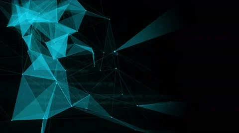 Blue abstract tech polygons with space f... | Stock Video | Pond5