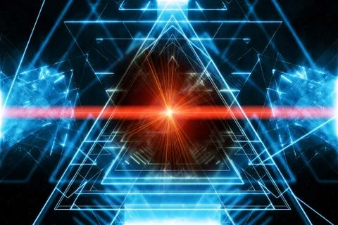 Blue, abstract technical background Stock Illustration