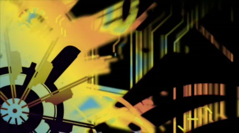 Blue abstract techno circuits Stock-Footage 315000