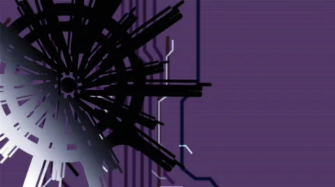 Blue abstract techno circuits Stock-Footage 315022