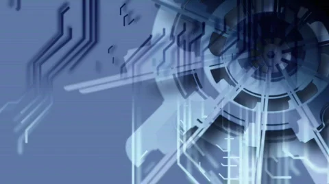 Blue abstract techno circuits Stock-Footage 315038
