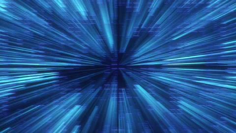 Blue Abstract Technologry Data Grid with Light Rays Background Loop Stock Footage 149546017