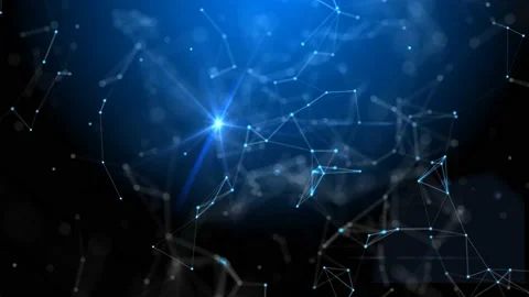 Blue abstract technology and network connections concept Video stock 175982913