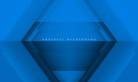 Blue abstract technology background with 3D geometric rhombus frame. Stock Illustration