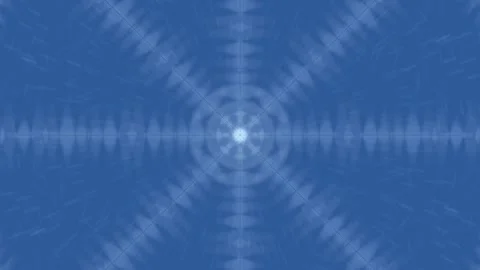 Blue abstract technology background with glowing circular radial wave pattern Stock Footage 336545201