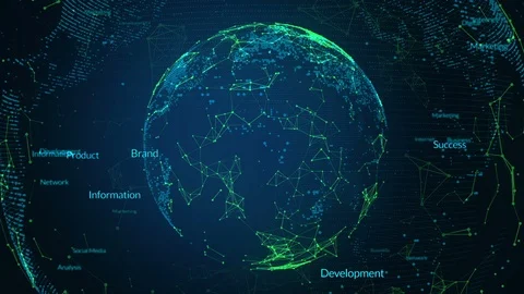 Blue abstract technology concept digital background Video stock 88822713