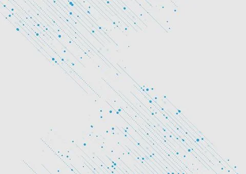 Blue abstract technology connect lines on white grey background Stock Illustration
