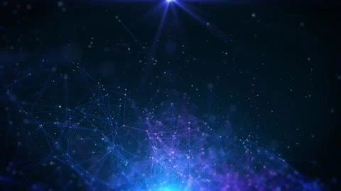 Blue Abstract Technology Digital Polygon Plexus Communication Network Stock Footage 255592465