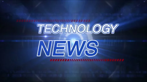Blue abstract technology news background Video stock 48225831