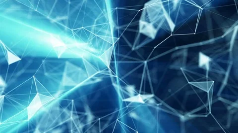 Blue abstract technology, science and engineering motion background Video stock 84887321